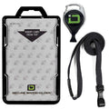 Secure Badge Holder Duolite ® Vertical 2 ID Card Holder, Retractable Reel, and Lanyard Bundle