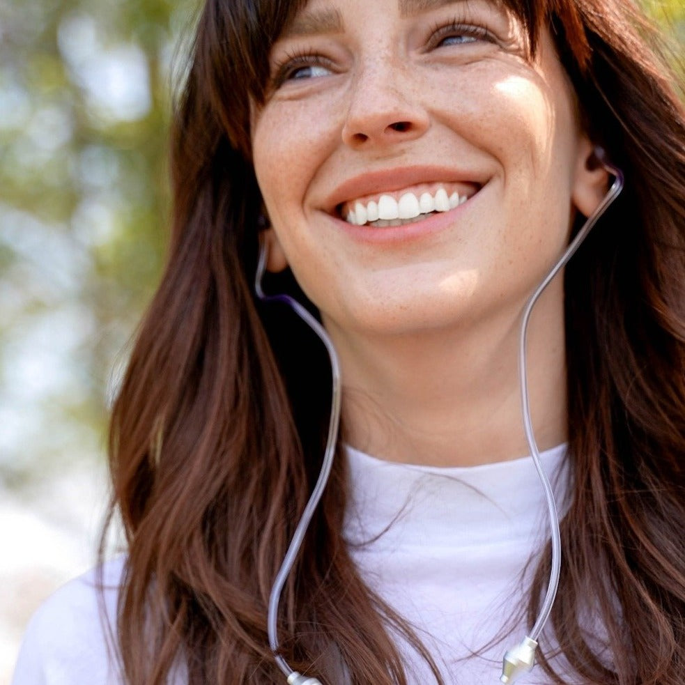 RF Shielding Air-Tube Headphones with Microphone