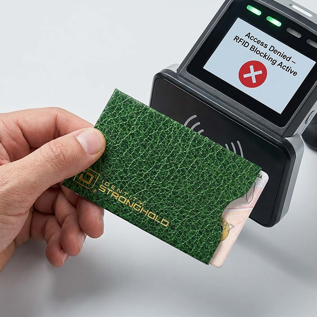 RFID Blocking Credit Card Sleeves - Leather Look 16 Pack