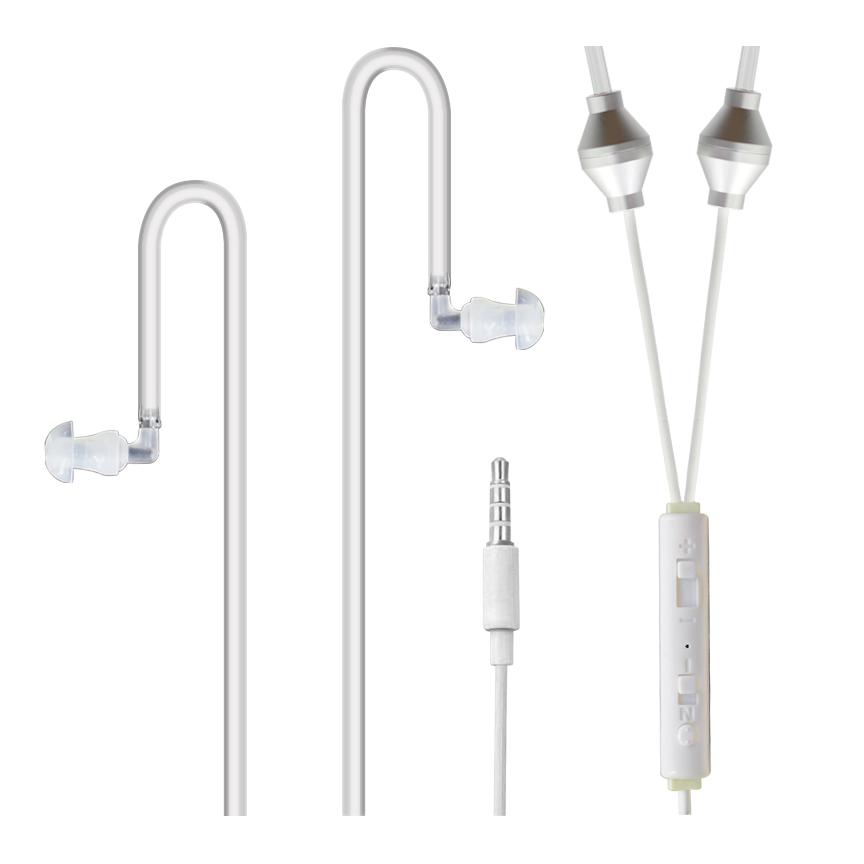 RF Shielding Air-Tube Headphones with Microphone