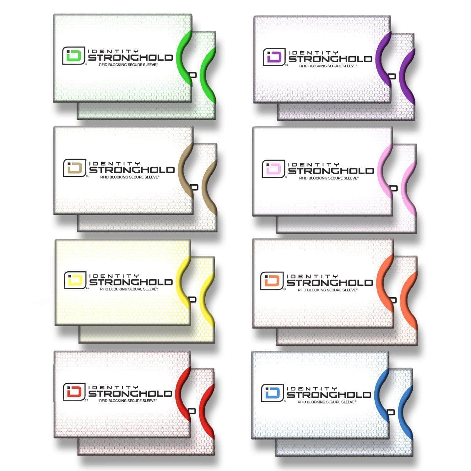 RFID Blocking Honeycomb Design Credit Card Sleeves - 16 Pack
