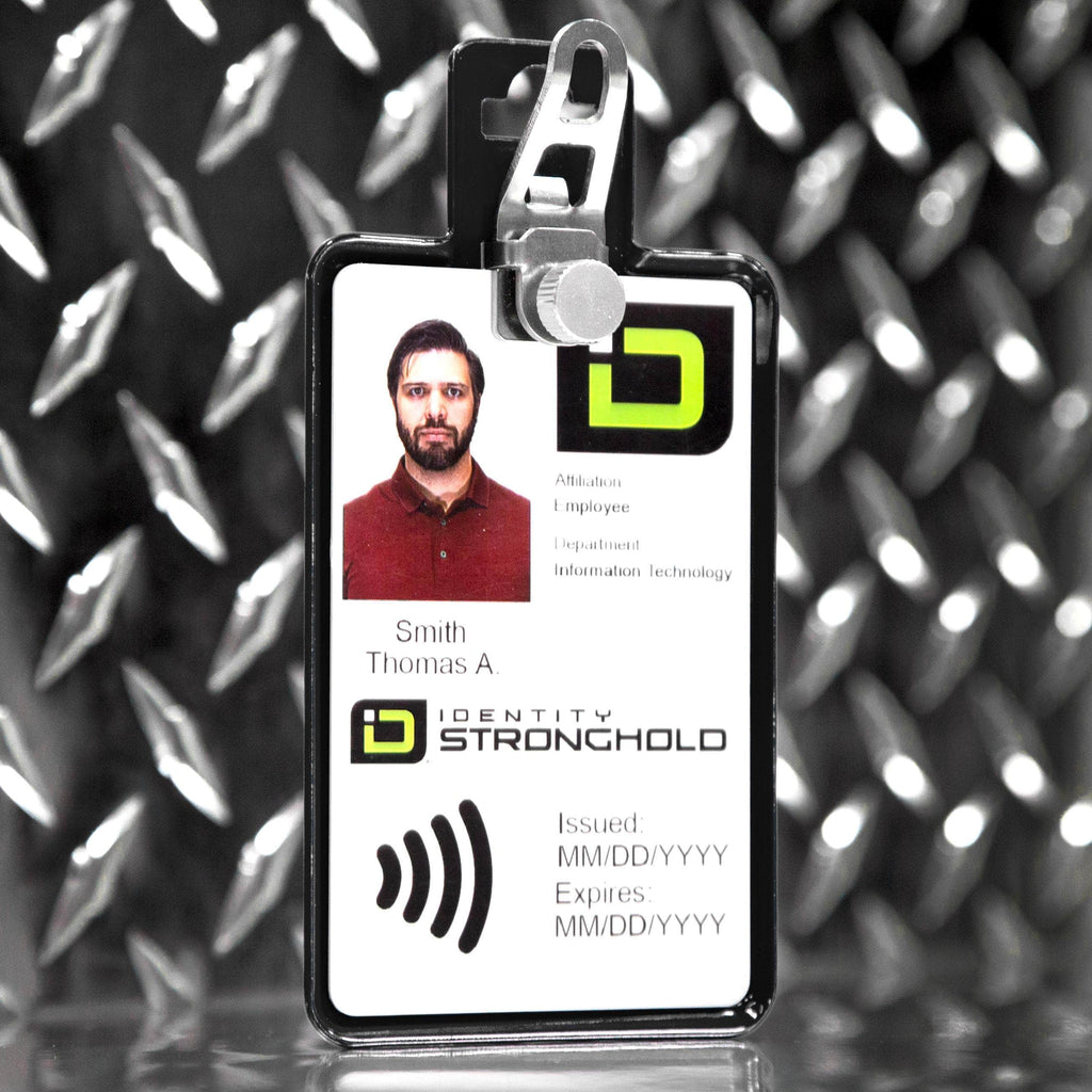 All Metal Magnetic Badge Holder - RFID Secure Badge Holder Genesis™ with BloxProx™