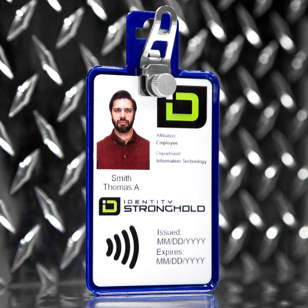 All Metal Magnetic Badge Holder - RFID Secure Badge Holder Genesis™ with BloxProx™