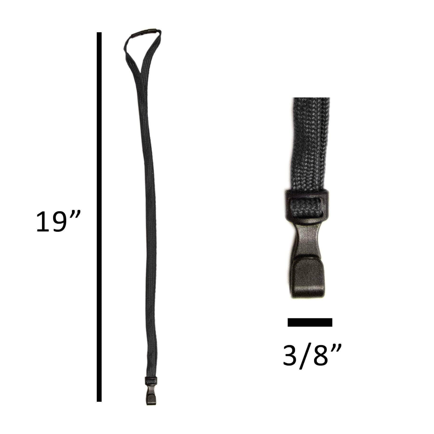 Secure Badge Holder Classic Vertical 1 ID Card Holder, and Lanyard Bundle