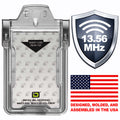 "Squeeze to Read" Secure Badge Holder Classic Vertical 1 ID Card Holder